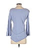 Seven7 Blue Long Sleeve Top Size S - photo 2