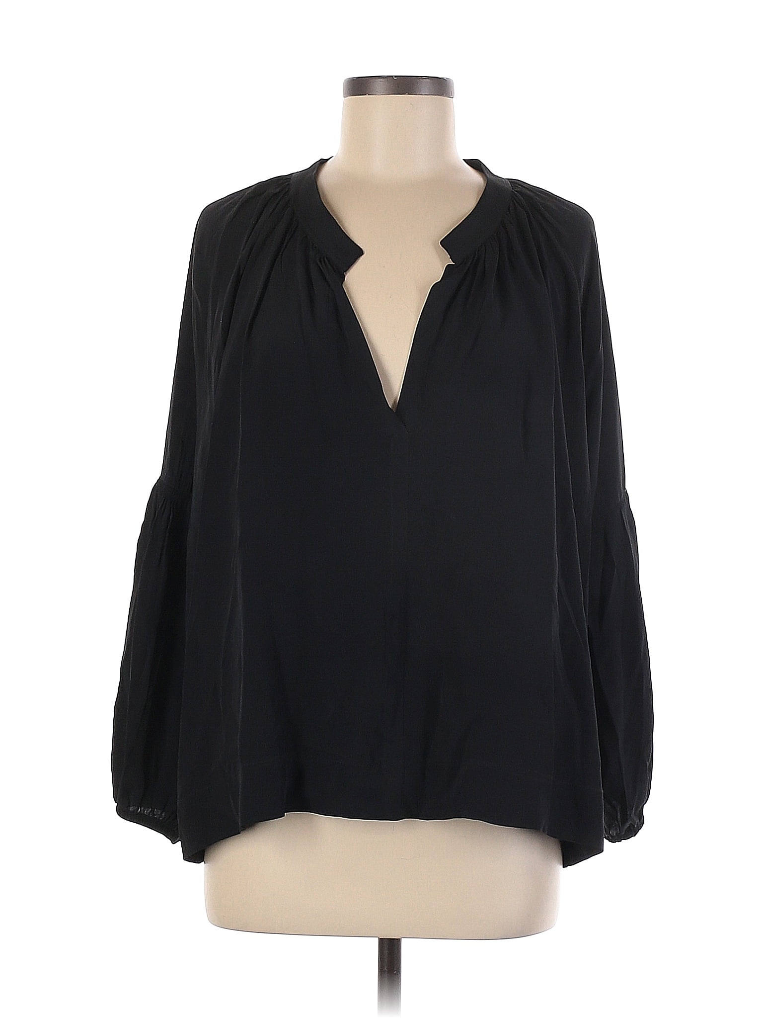 Long Sleeve Solid Color Regular Blouse ber23k4112