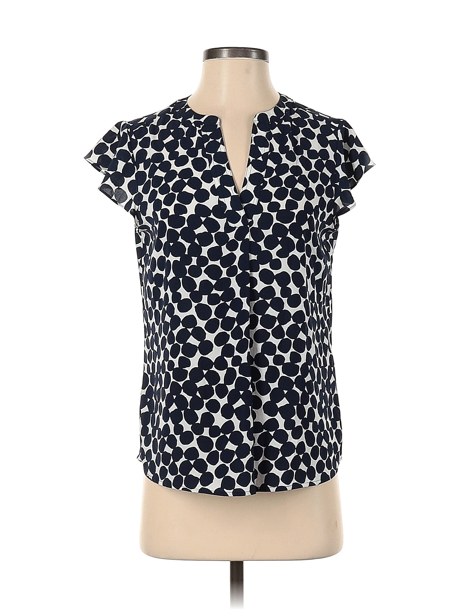 Calvin Klein Blue Short Sleeve Blouse Size S - 79% off | ThredUp