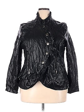 Groovy Faux Leather Jacket (view 1)