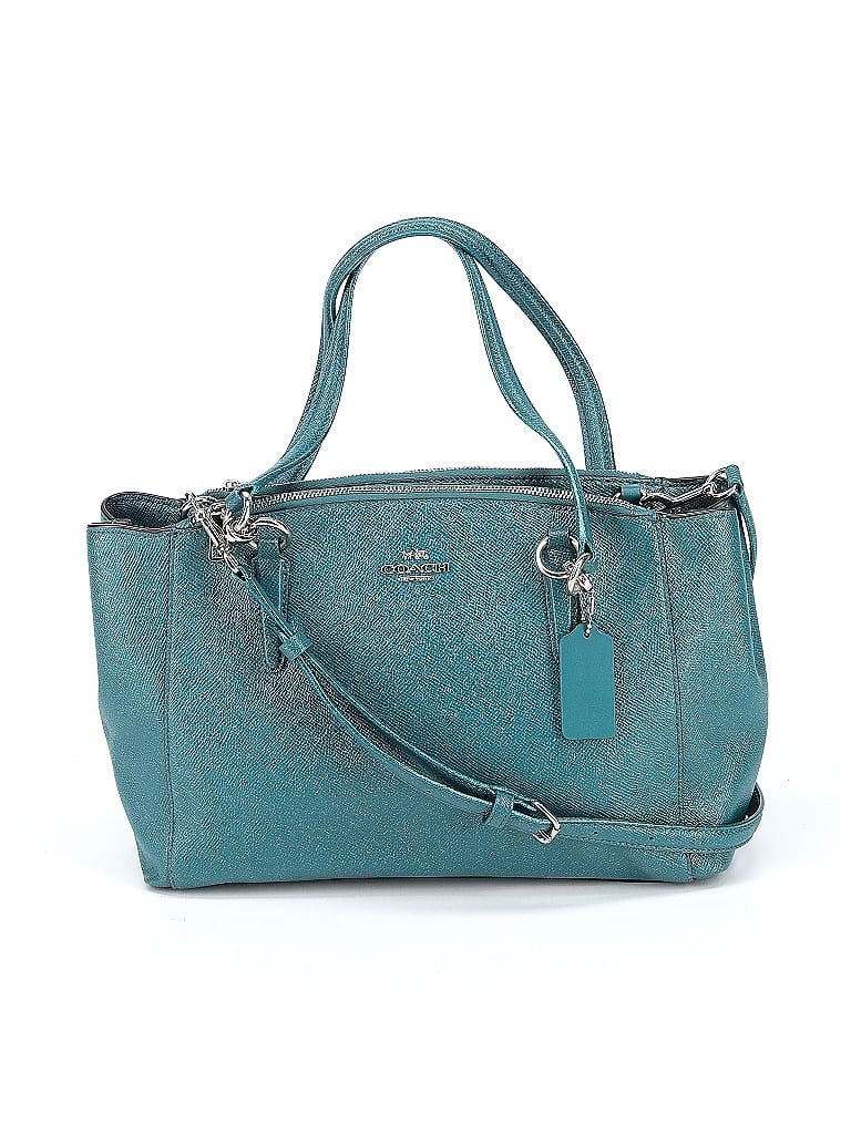 Coach Factory 100% Leather Solid Teal Leather Satchel One Size - photo 1