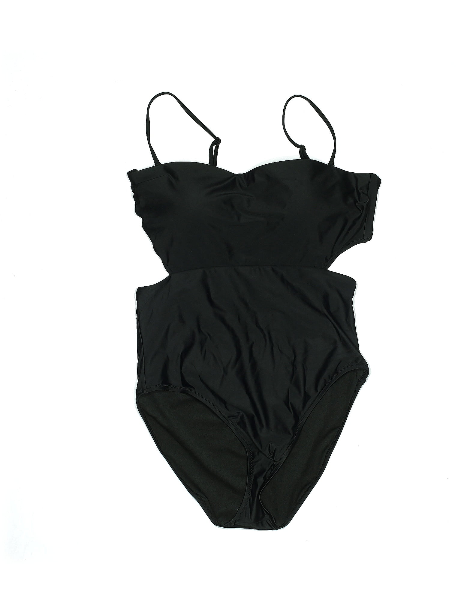 J Crew Solid Black One Piece Swimsuit Size 14 71 Off Thredup