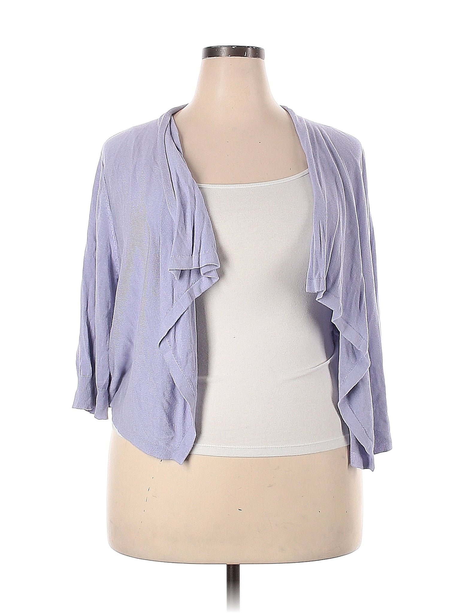 Rayon Cardigan Lane Bryant 100% Rayon Purple Cardigan Size 18 - 20 Plus (Plus) - 66% ...