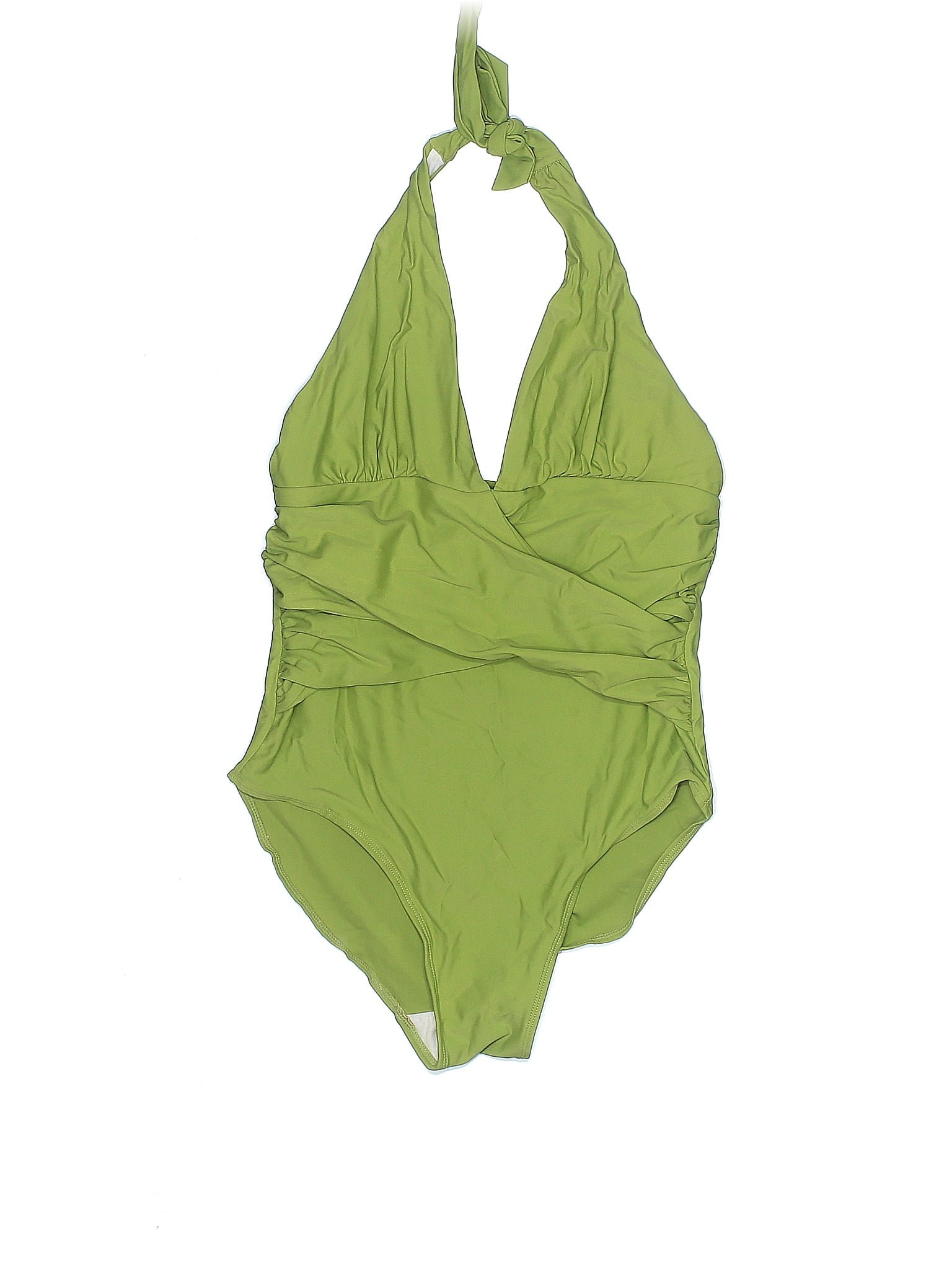 White Stag Solid Green One Piece Swimsuit Size L 26 Off Thredup