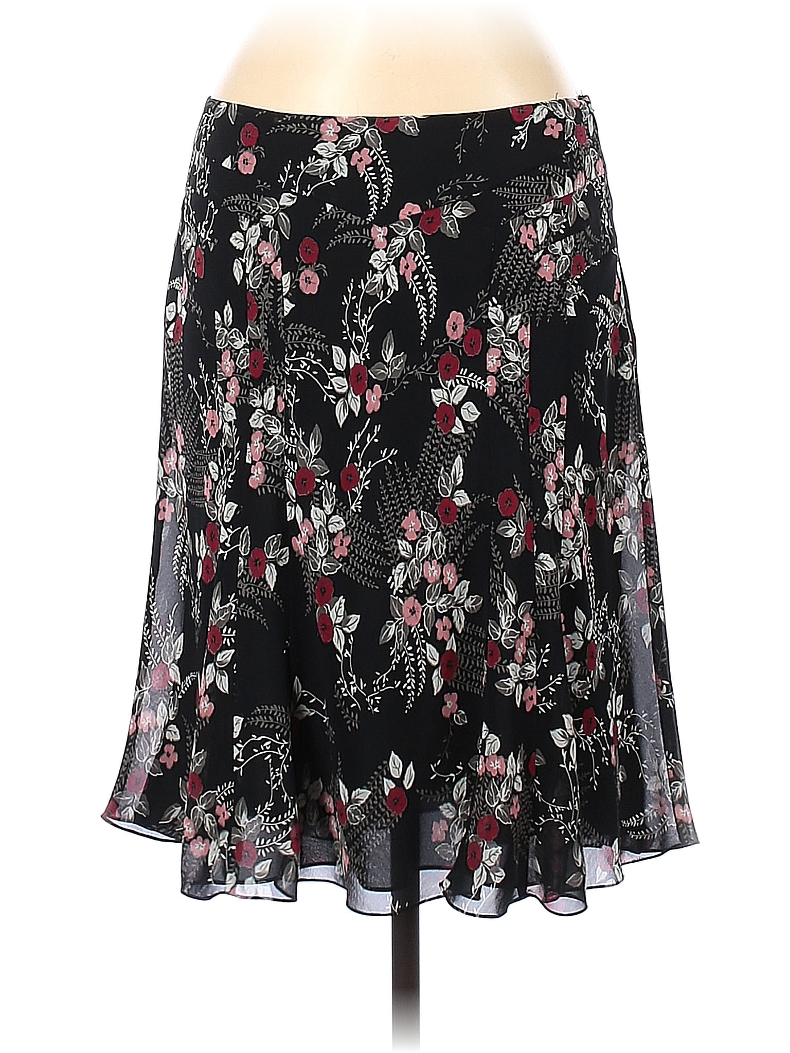 Ann Taylor LOFT 100% Polyester Black Casual Skirt Size 8 - 71% off ...
