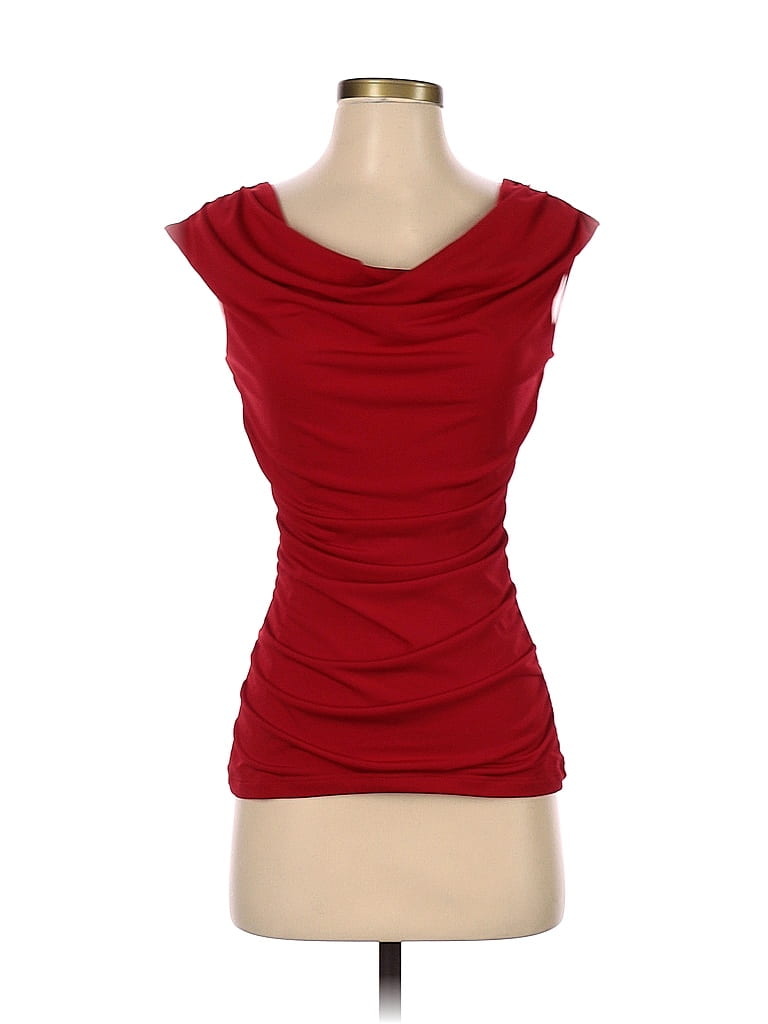 Iz Byer Solid Red Short Sleeve Top Size S - photo 1