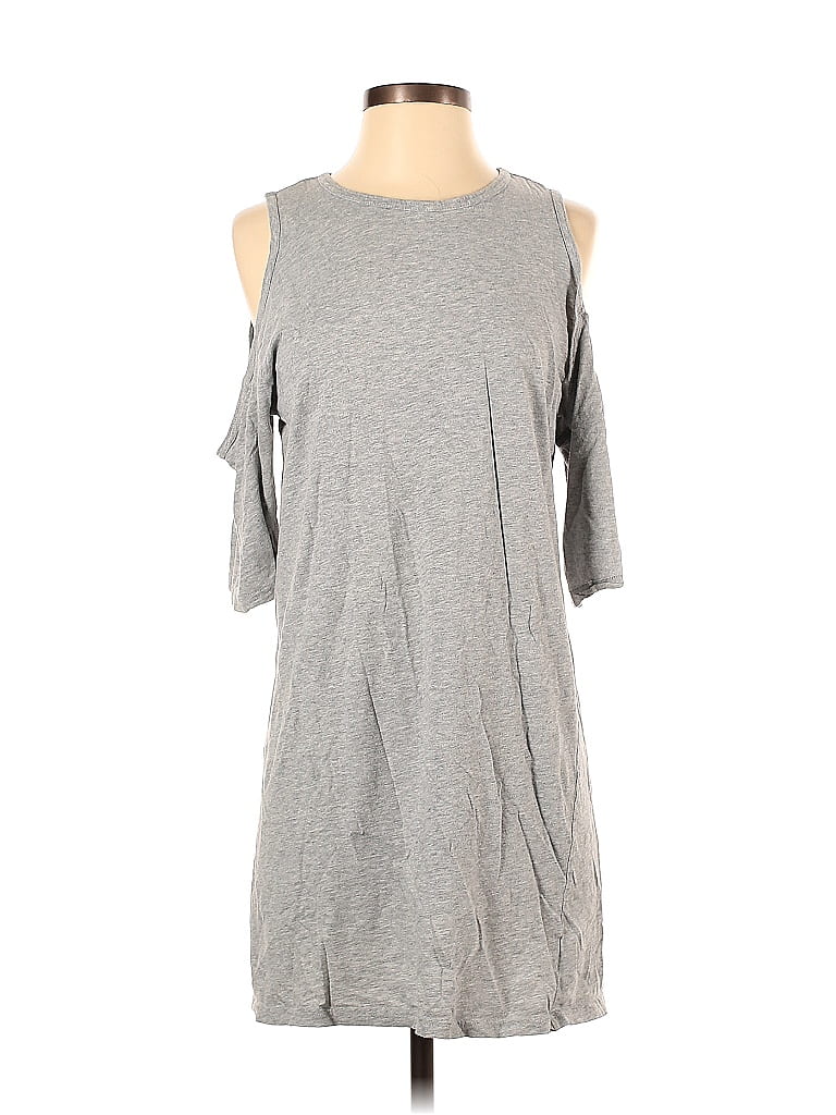 Cheap Monday 100% Cotton Marled Gray Casual Dress Size S - photo 1