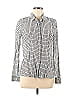 Halogen Checkered-gingham Houndstooth Tweed Gray Long Sleeve Blouse Size M - photo 1
