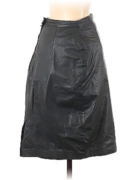 Brass Plum Faux Leather Skirt (view 2)