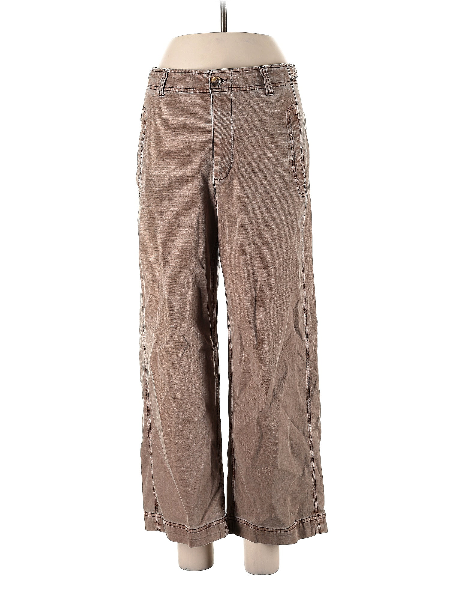 Old Navy Solid Brown Casual Pants Size 10 52 off ThredUp