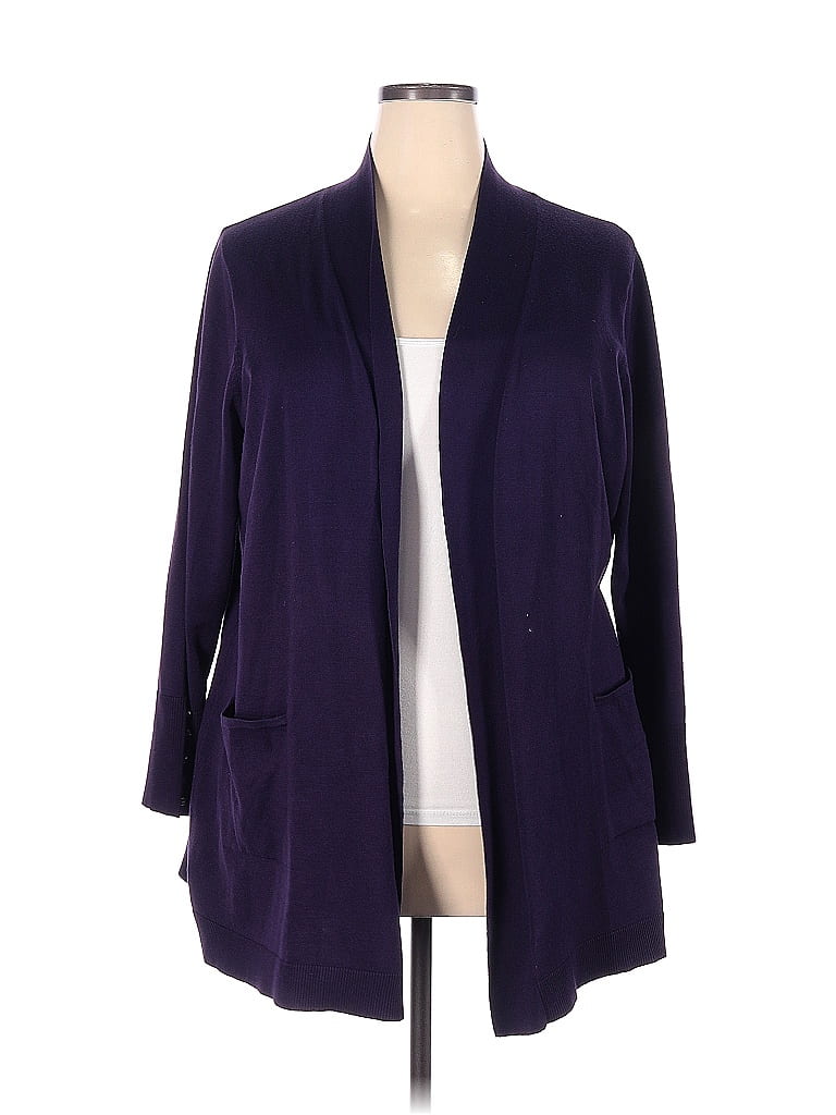 Cj Banks Purple Cardigan Size 2X (Plus) - 66% off | thredUP