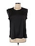 DKNY 100% Polyester Black Short Sleeve Blouse Size M - photo 1