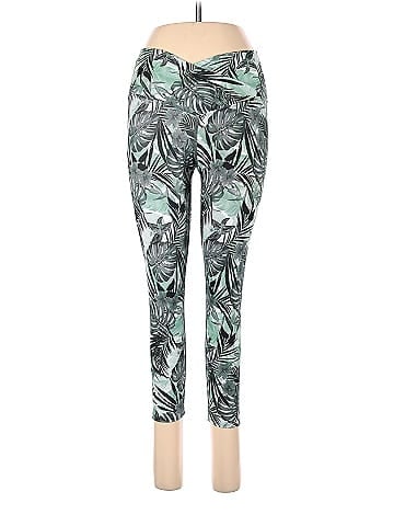 Evolution and Creation Tropical Multi Color Green Leggings Size M - 15% off