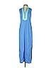Sail to Sable 100% Linen Solid Blue Casual Dress Size S - photo 1