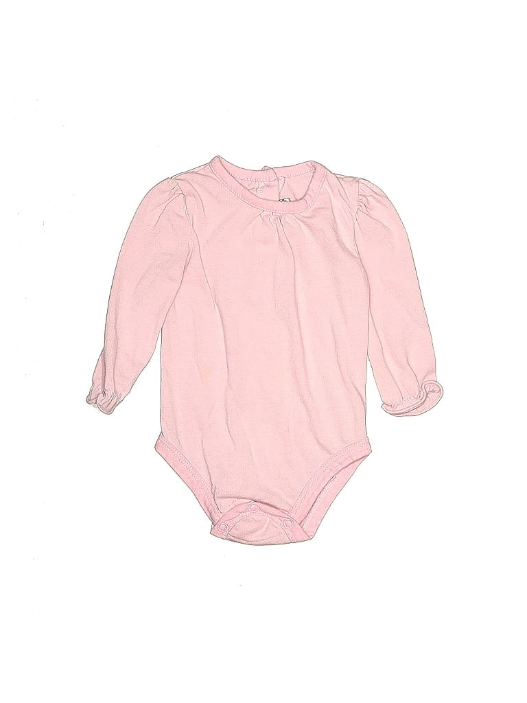 Youngland Pink Long Sleeve Onesie Size 12 mo - photo 1