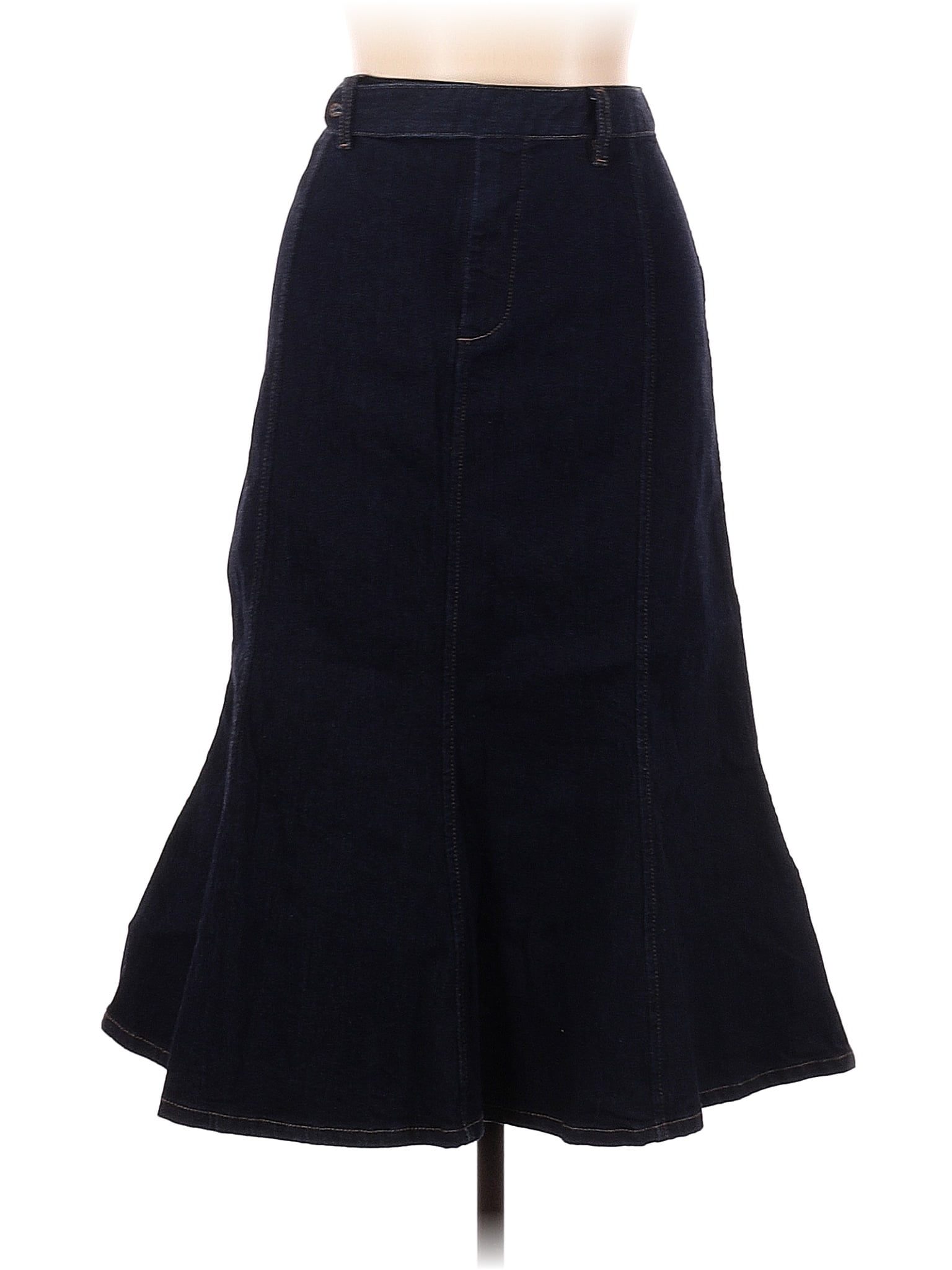 Lauren Jeans Co. Solid Blue Denim Skirt Size 12 - 63% off | ThredUp