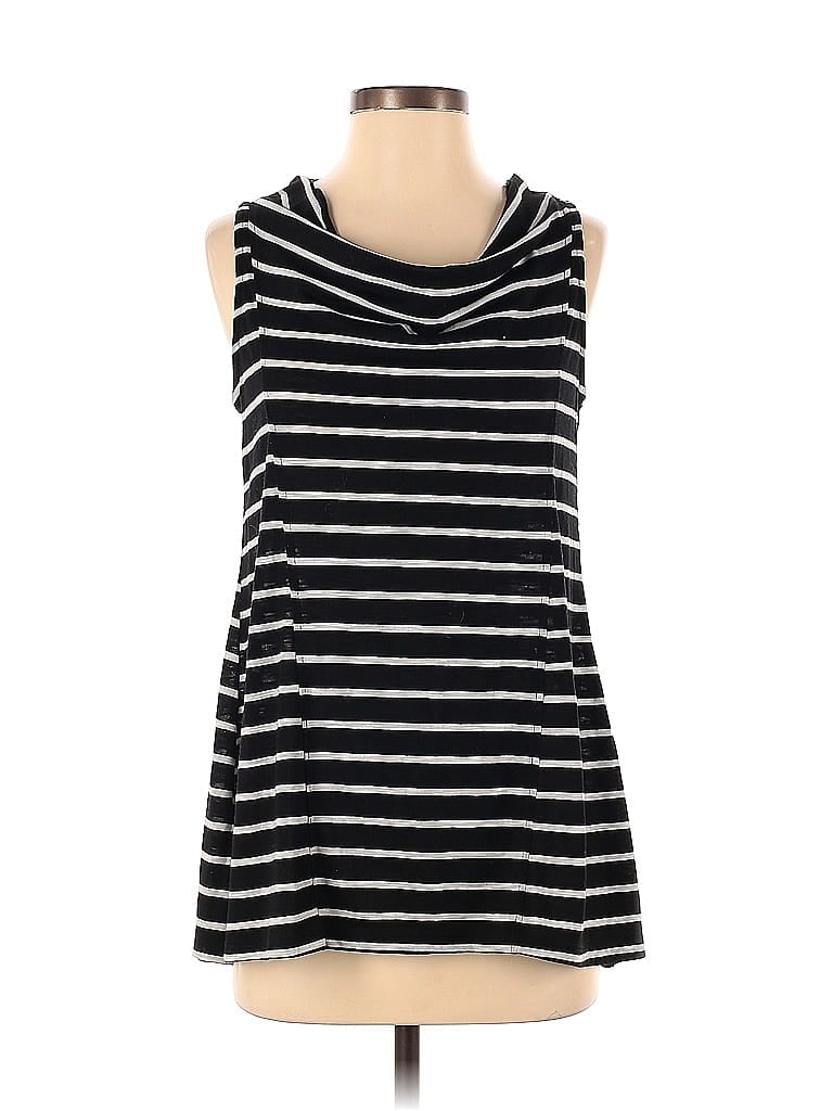 Pre-owned August Silk Sleeveless Top Black Cowl Neck Tops