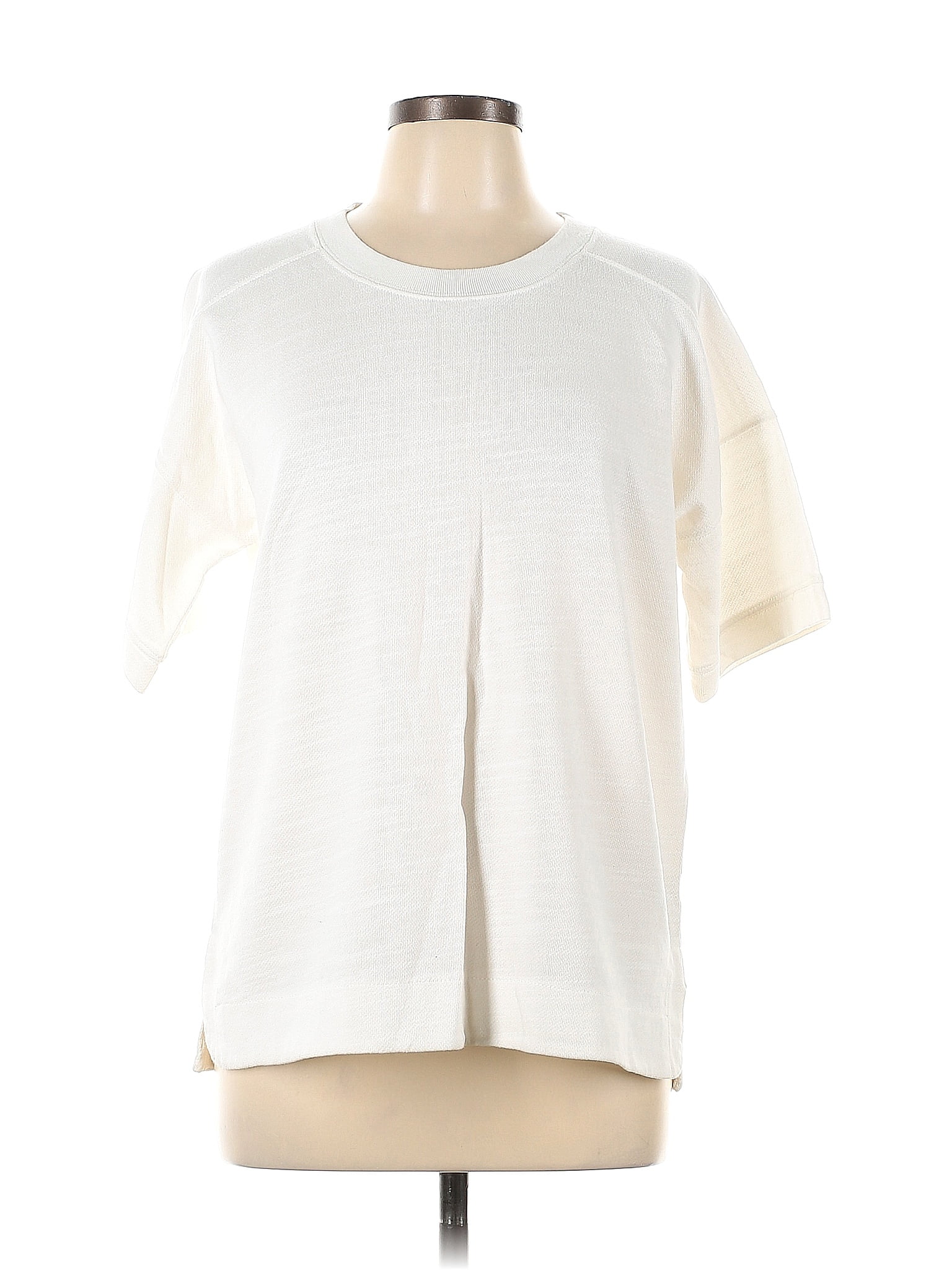 Madewell 100 Cotton White Ivory Short Sleeve T Shirt Size L 46 Off