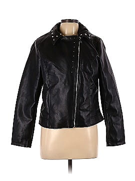 White Mark Faux Leather Jacket (view 1)