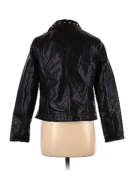 White Mark Faux Leather Jacket (view 2)
