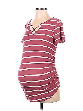 Derek Heart Maternity Short Sleeve Top (view 1)