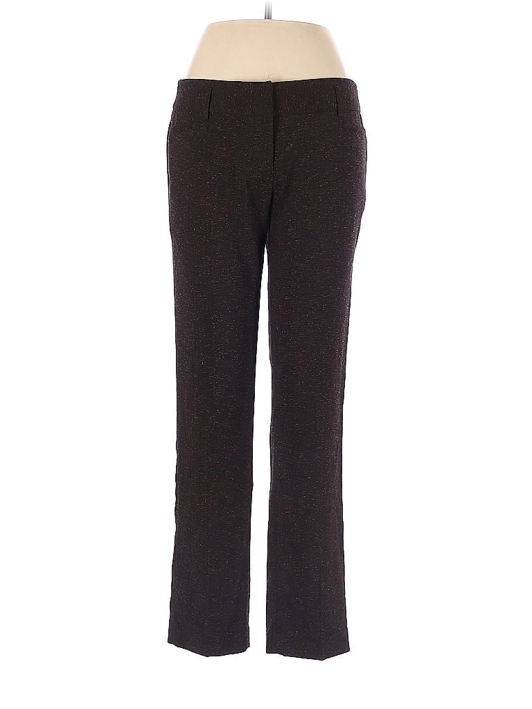 Amanda + Chelsea Marled Tweed Chevron-herringbone Brown Dress Pants Size 6 (Petite) - photo 1