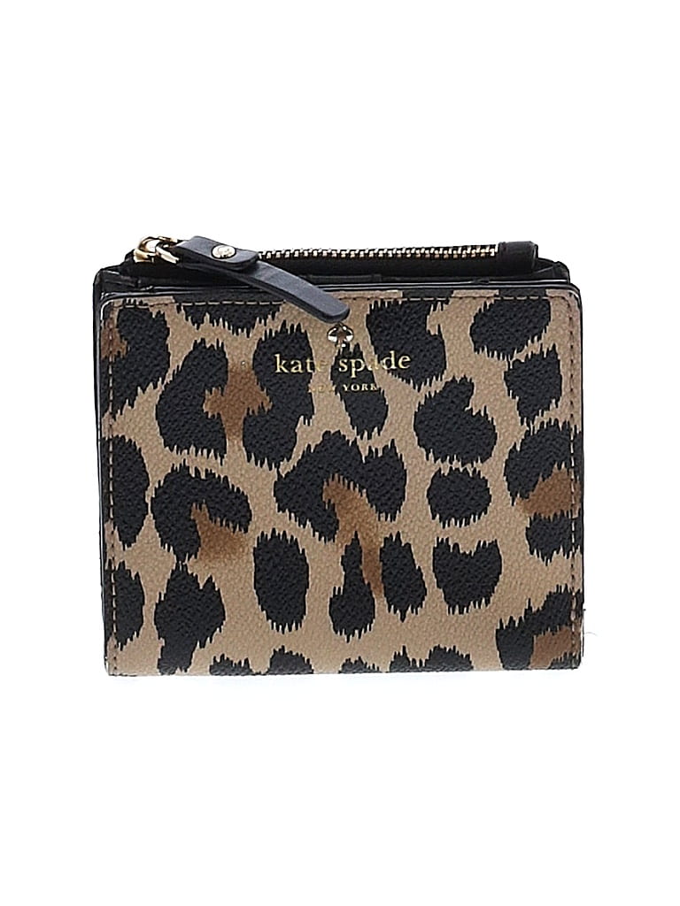 Kate Spade New York 100% Leather Leopard Print Multi Color Gold Leather Wallet One Size - photo 1