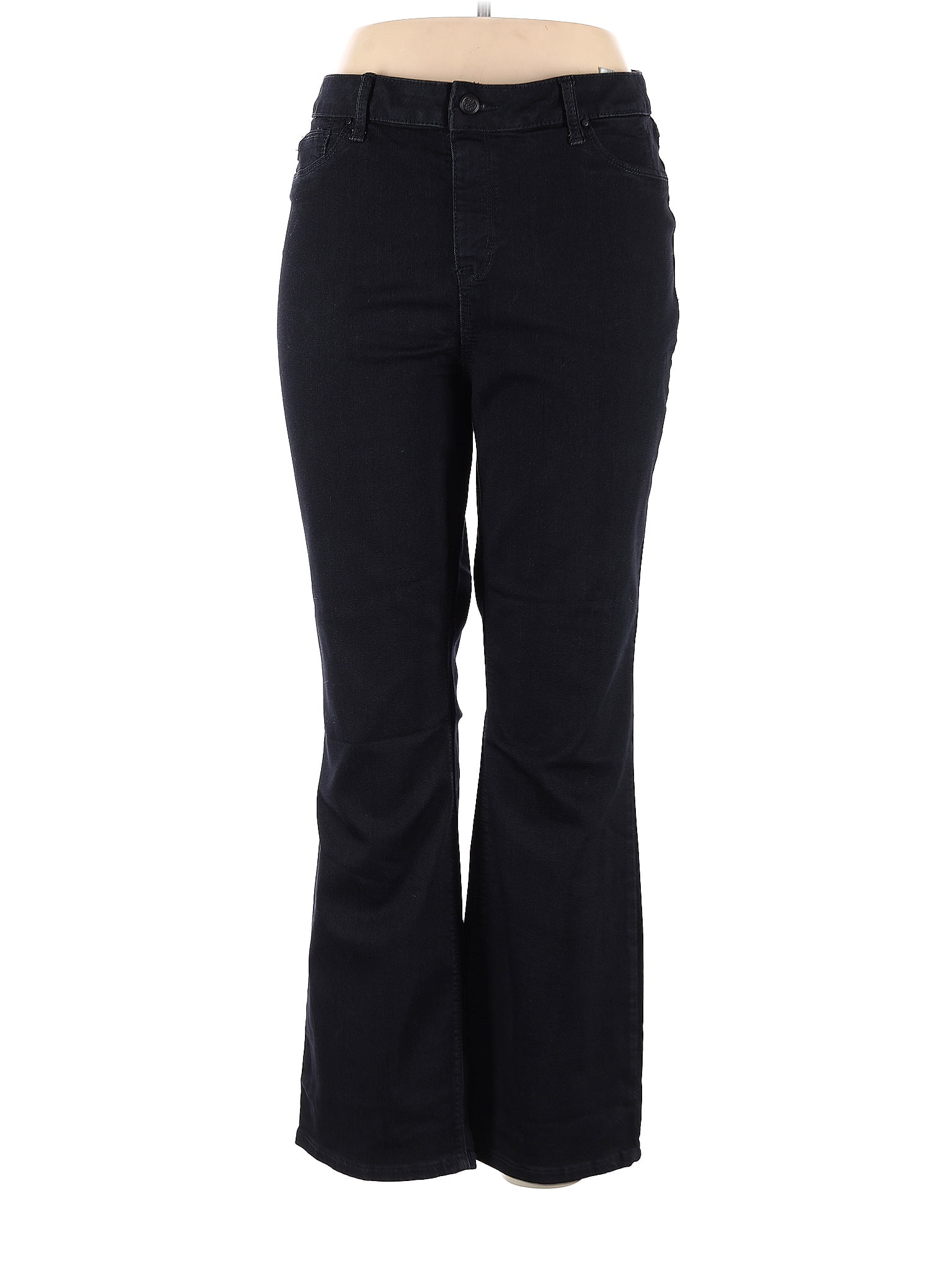 Laurie Felt Solid Black Blue Jeans Size 1X (Plus) - 71% off | thredUP