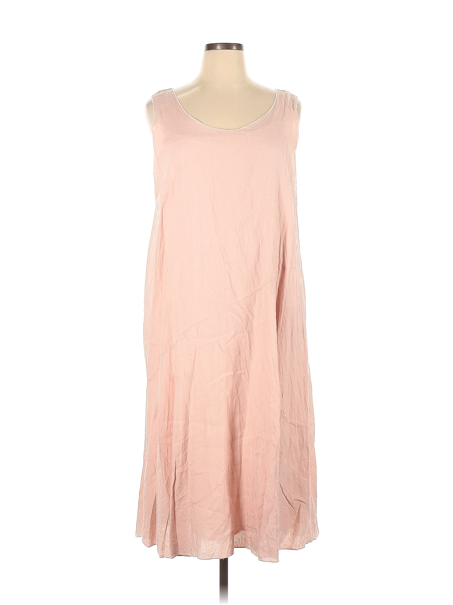 Eileen Fisher Women's Sleeveless Tiered Dress Pink Size X-Small