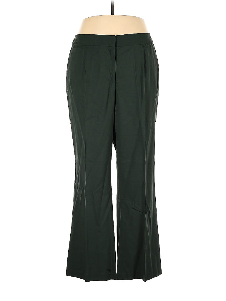 Elisabeth Solid Green Dress Pants Size 18 (Plus) - 53% off | thredUP