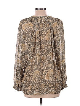 Vince. Long Sleeve Silk Top (view 2)