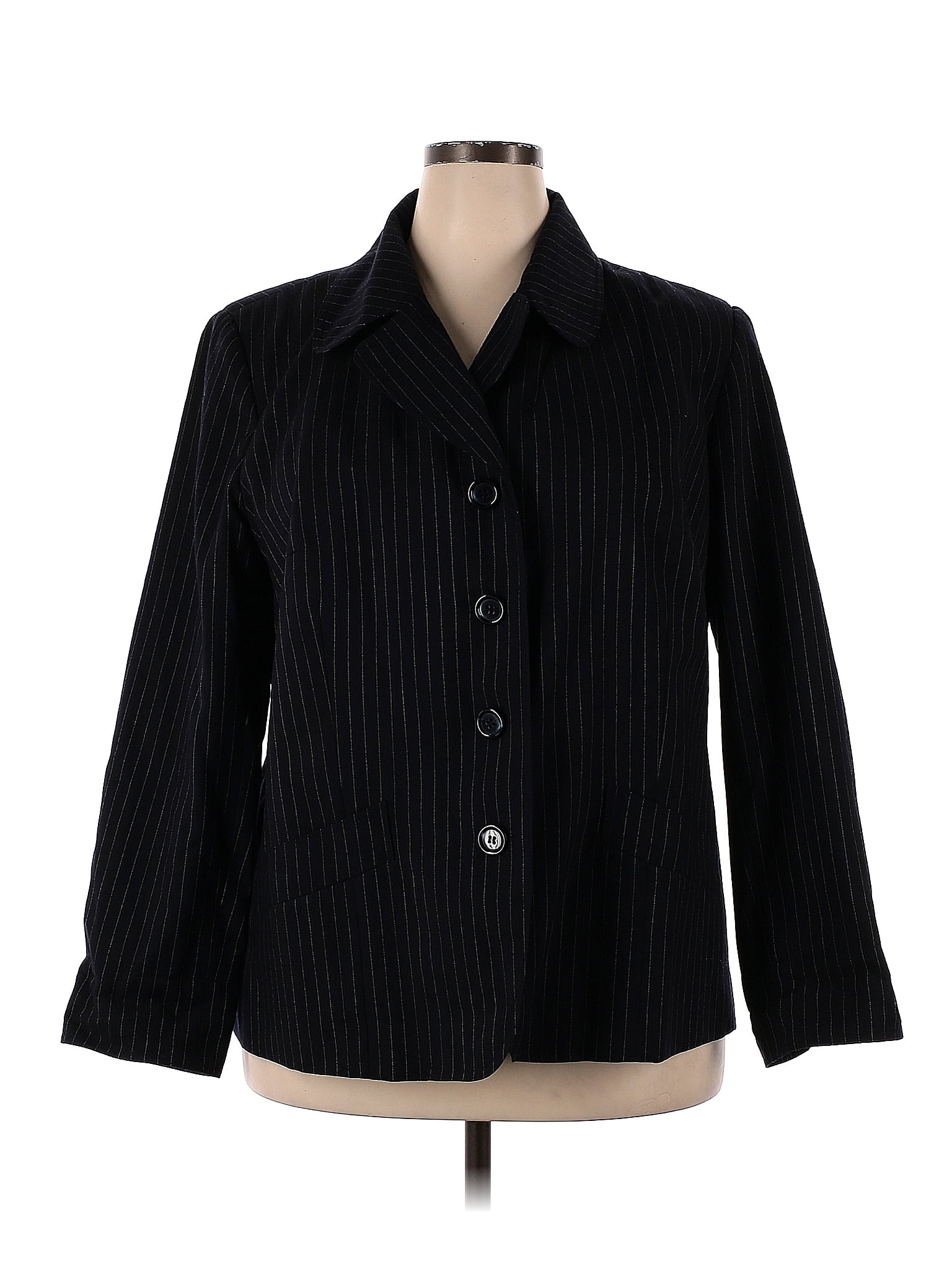 Harve Benard by Benard Holtzman 100% Wool Black Jacket Size 20 (Plus ...