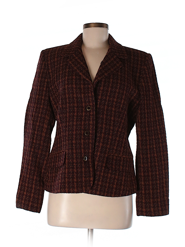 Rena Rowan for Saville Solid Burgundy Wool Blazer Size 12 - 93% off ...