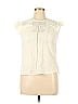 Monteau 100% Polyester Ivory Short Sleeve Blouse Size XL - photo 1