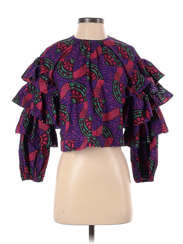 Ulla Johnson 100% Cotton Purple Long Sleeve Blouse Size 0 - photo 1
