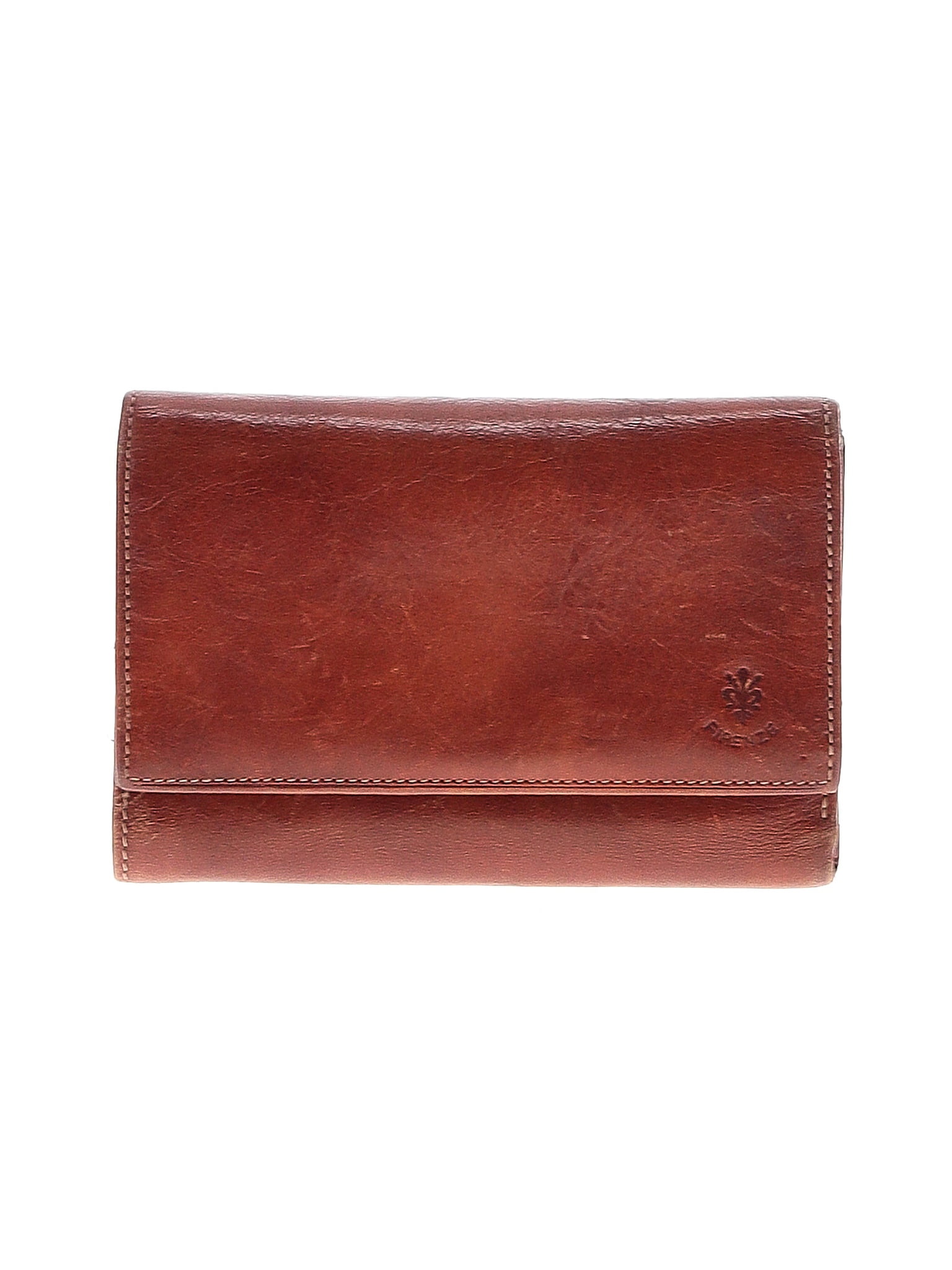 Vera Pelle 100% Leather Solid Brown Leather Wallet One Size - 70% off ...