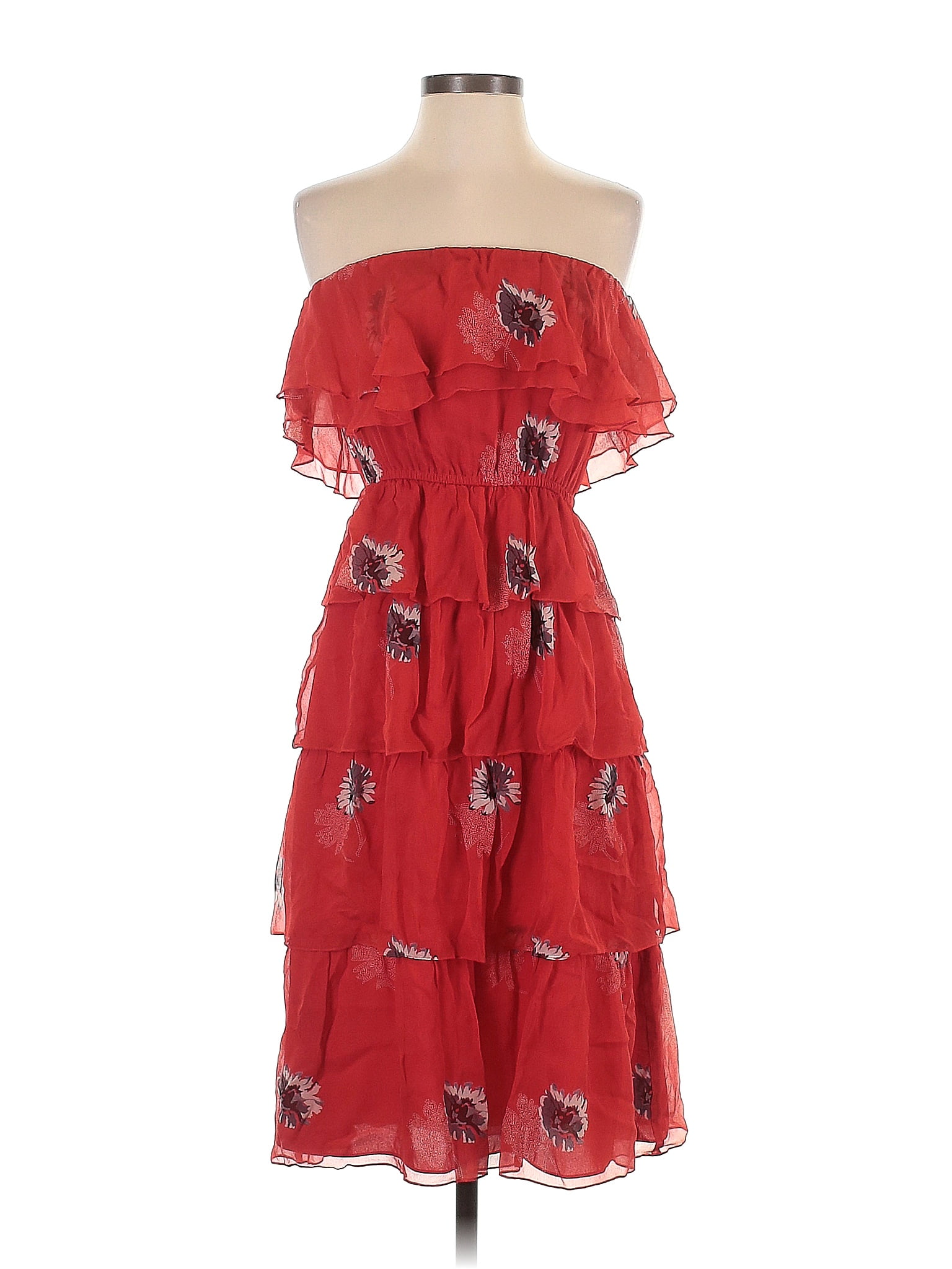 Rebecca Taylor 100% Silk Red Cocktail Dress Size 2 - 85% off | thredUP