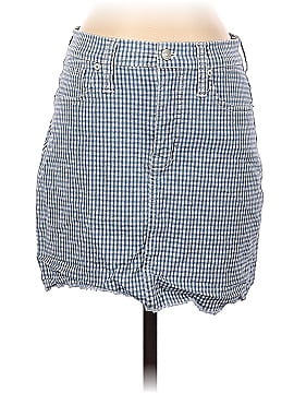 Madewell Stretch Straight Mini Skirt in Gingham: Raw-Hemmed Edition (view 1)