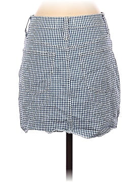 Madewell Stretch Straight Mini Skirt in Gingham: Raw-Hemmed Edition (view 2)