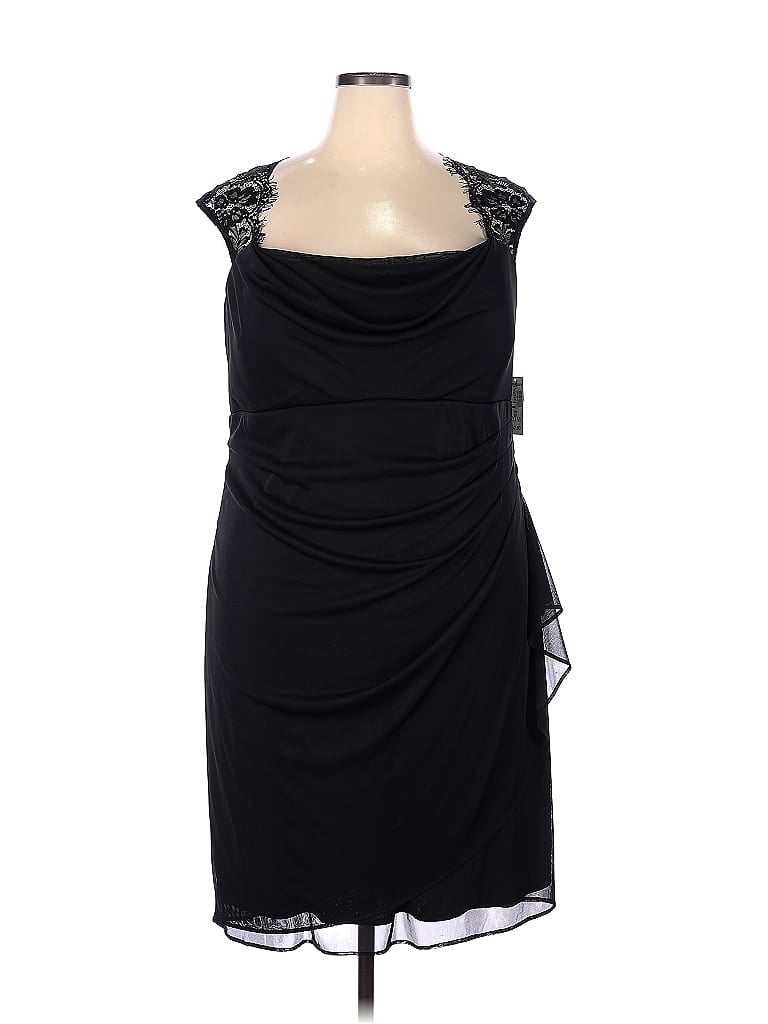 db established 1962 100% Polyester Solid Black Cocktail Dress Size 20 ...