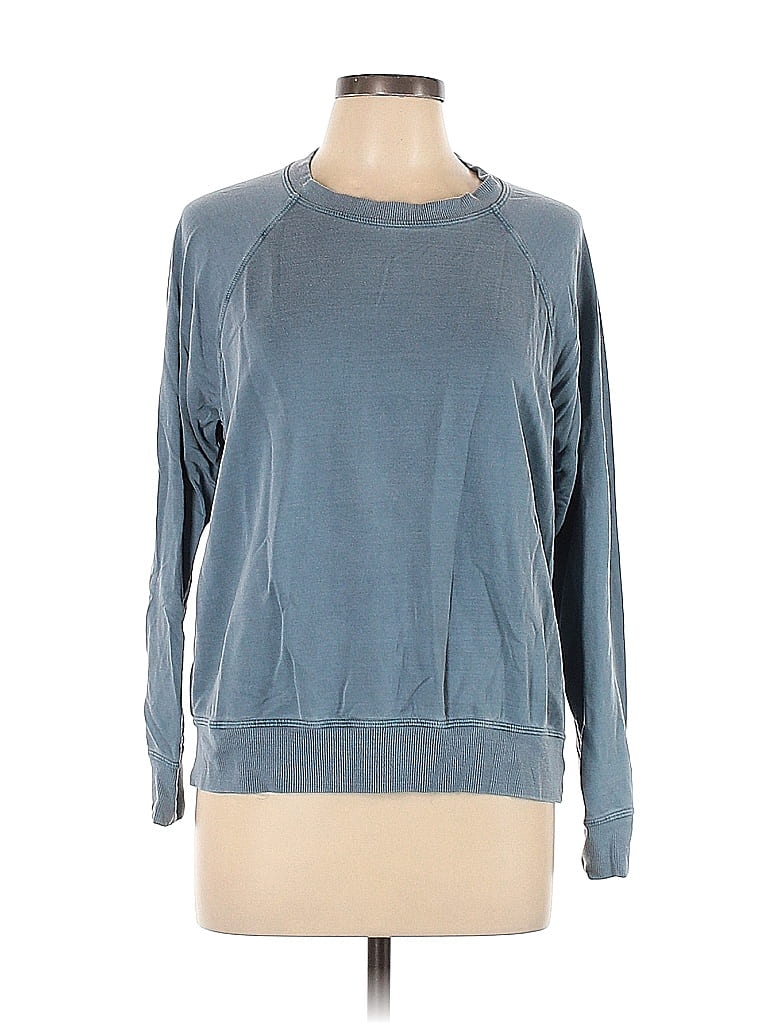 Back Beat Rags 100% Tencel Blue Sweatshirt Size L - photo 1