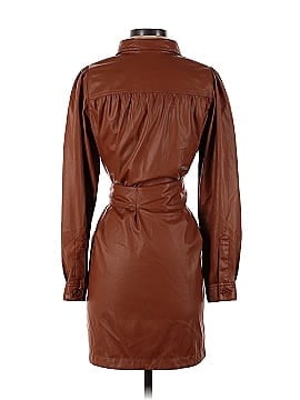Peter Som Collective Brown Faux Leather Shirtdress (view 2)