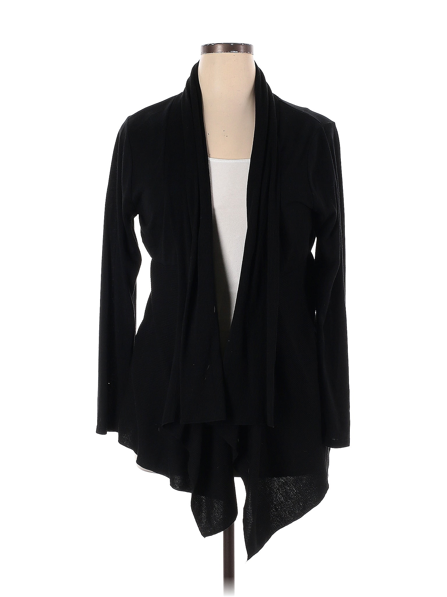 Coldwater Creek Color Block Solid Black Cardigan Size 1X (Plus) - 61% ...