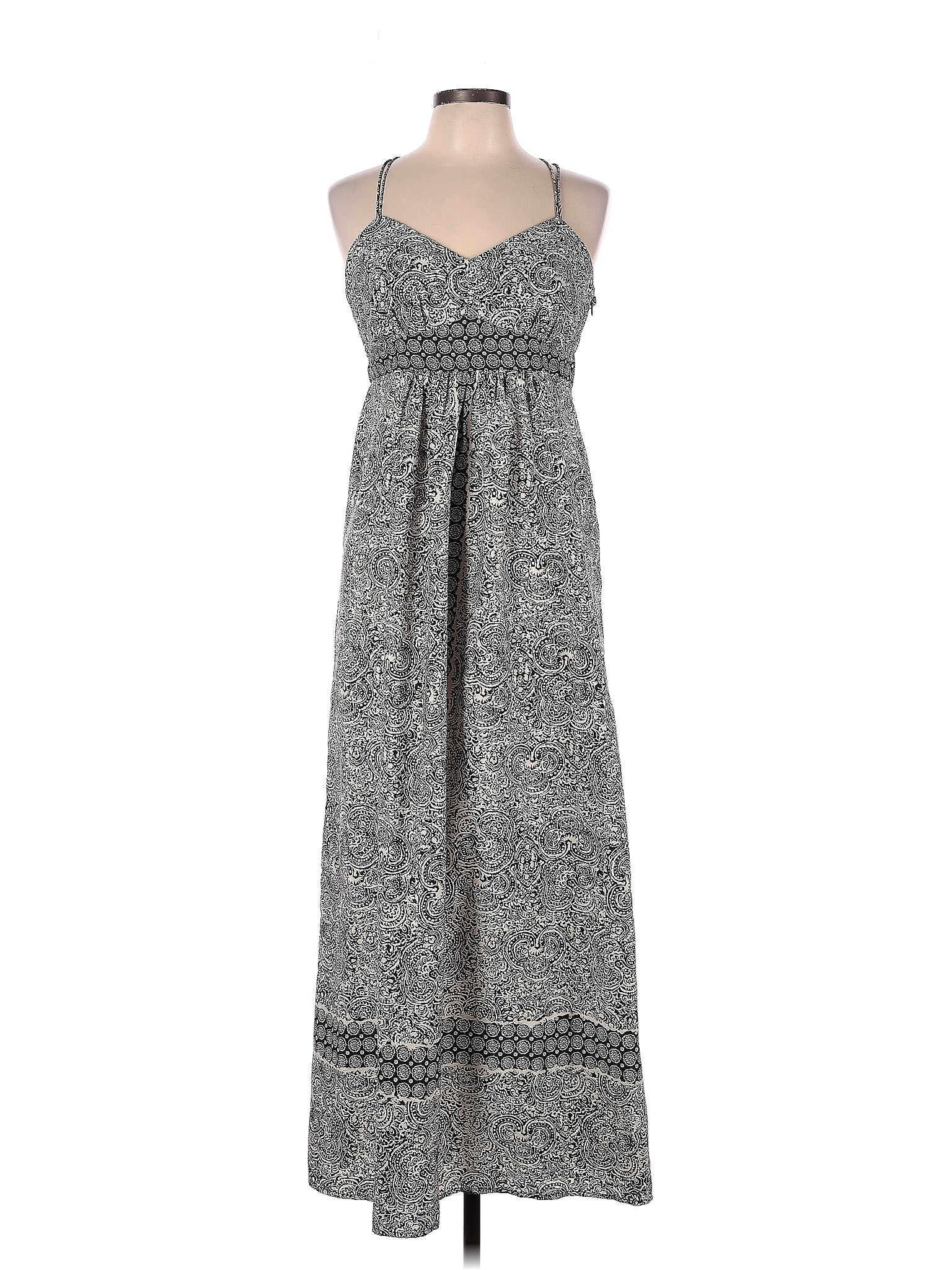 Ann Taylor LOFT Outlet 100% Polyester Multi Color Gray Casual Dress ...