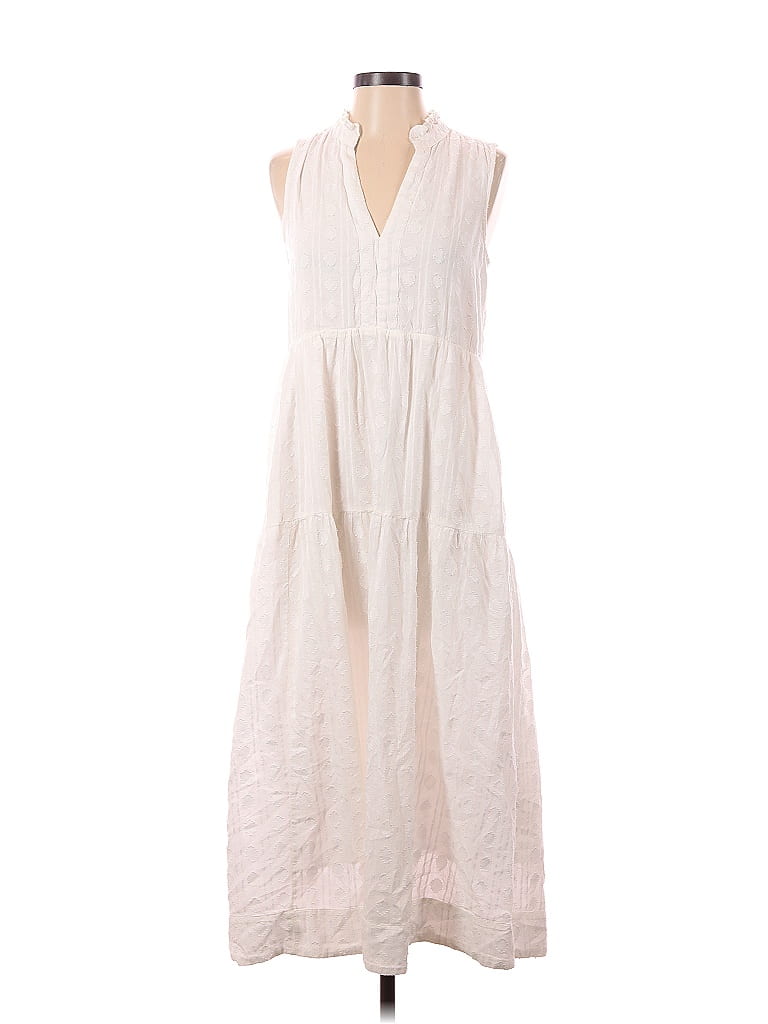 Maeve by Anthropologie 100% Cotton Solid White Ivory Casual Dress Size ...