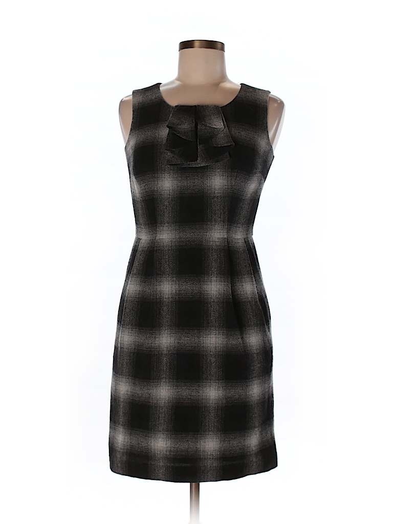 Ann Taylor LOFT Plaid Black Wool Dress Size 2 (Petite) - 71% off | thredUP