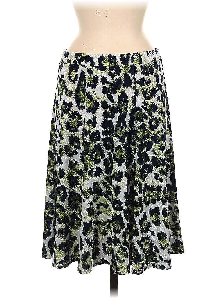 C established 1946 Leopard Print Tortoise Animal Print Zebra Print Camo Green Casual Skirt Size M - photo 1