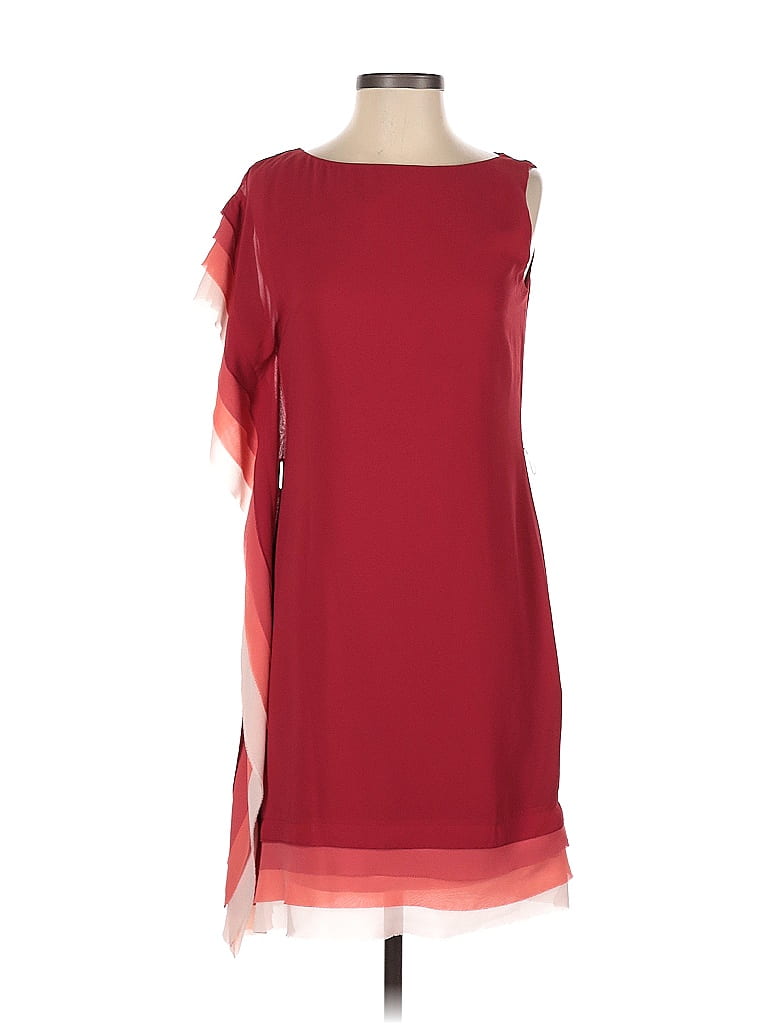 Vince Camuto 100% Polyester Color Block Ombre Burgundy Casual Dress Size 4 - photo 1