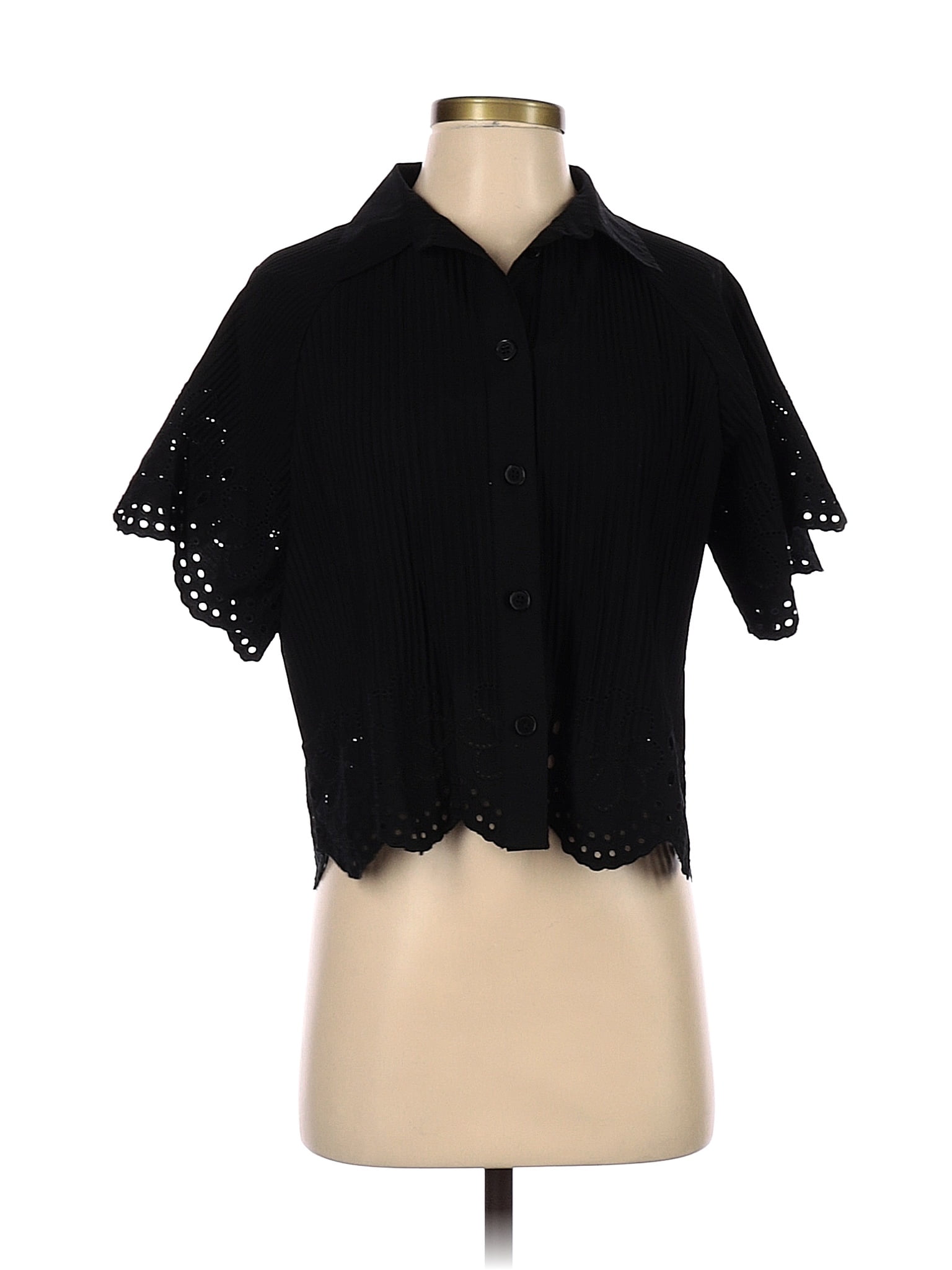 Top Manches Courtes J.Crew Femme Broderie Festonné - Taille 00 (neuf Sans étiquette)