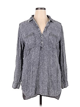 Soho JEANS NEW YORK & COMPANY Long Sleeve Button-Down Shirt (view 1)